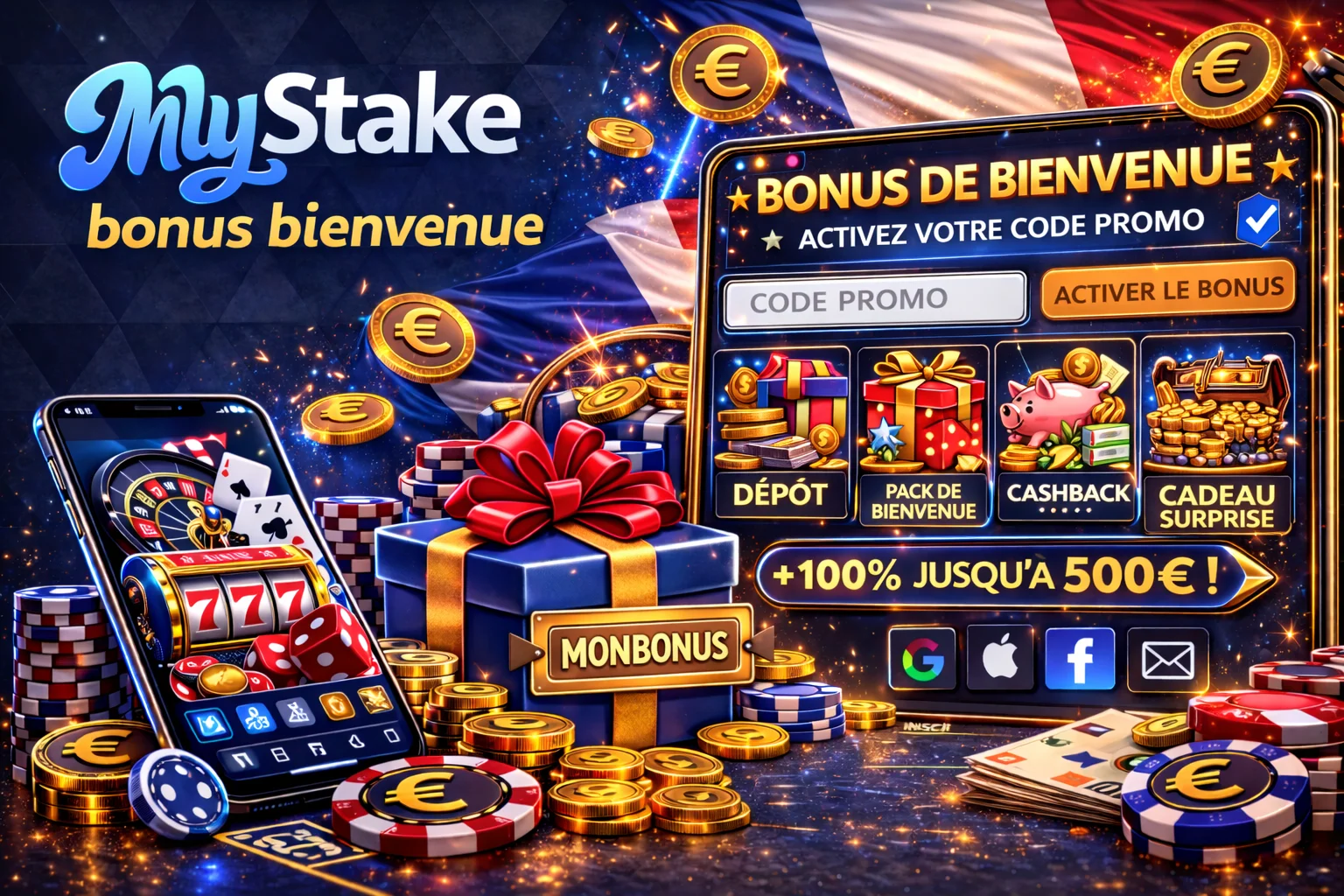 Bonus et Promotions chez Mystake France